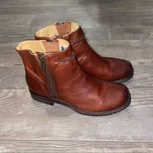 Frye Brown Leather Ankle Boots
